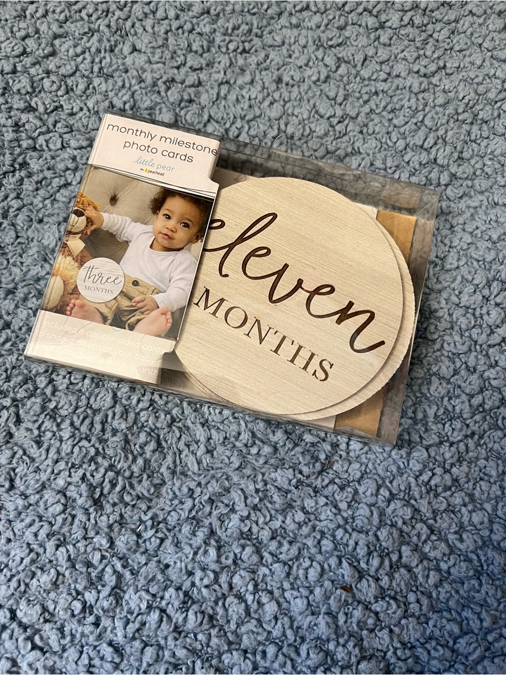 bebe Little Pearl Wooden Monthly Milestone Cards - Cream